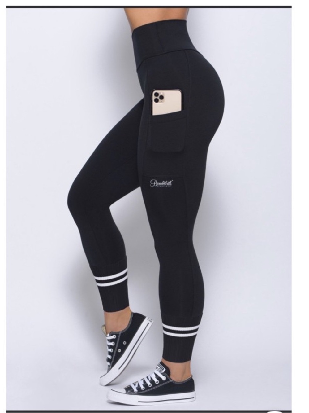 Bombshell Sportswear Black Ankle Sock Legging XS